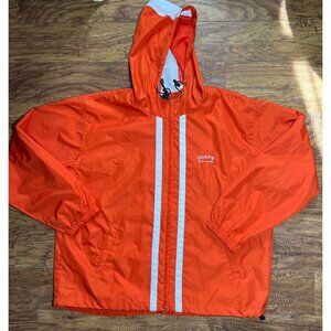 Chaps Ralph Lauren Jacket Mens L Orange Lightweight Windbreaker Zipper Fall